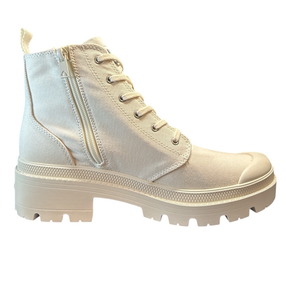Palladium  Pallabase Twill Canvas Boots Off White/Artist Customizable‎ Size 9.5